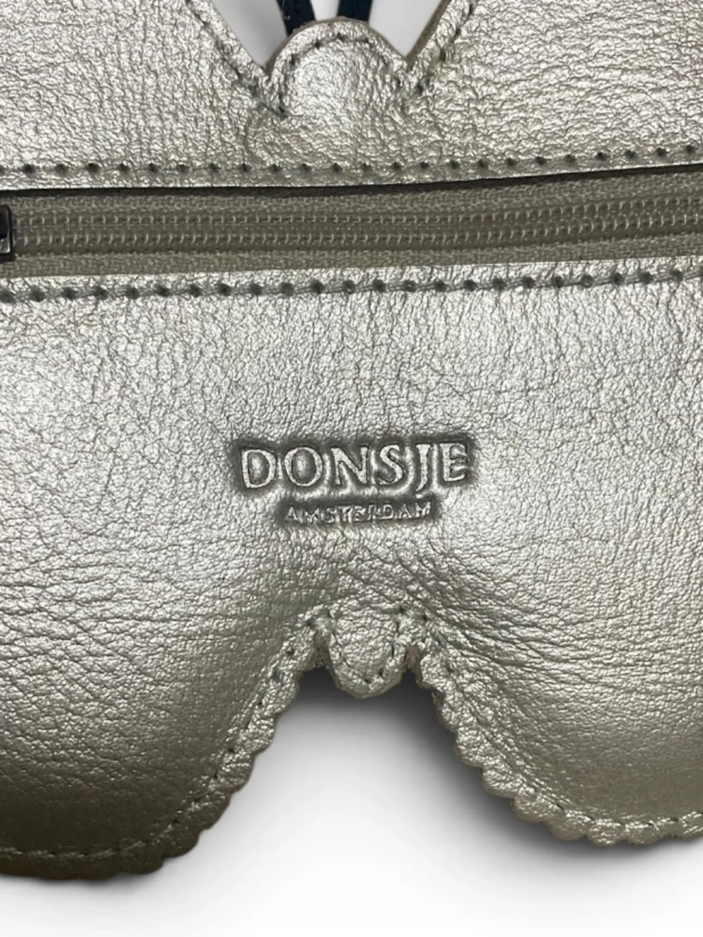 Donsje Alja Purse Vlinde Girls Silver Leather Butterfly Purse NWOT